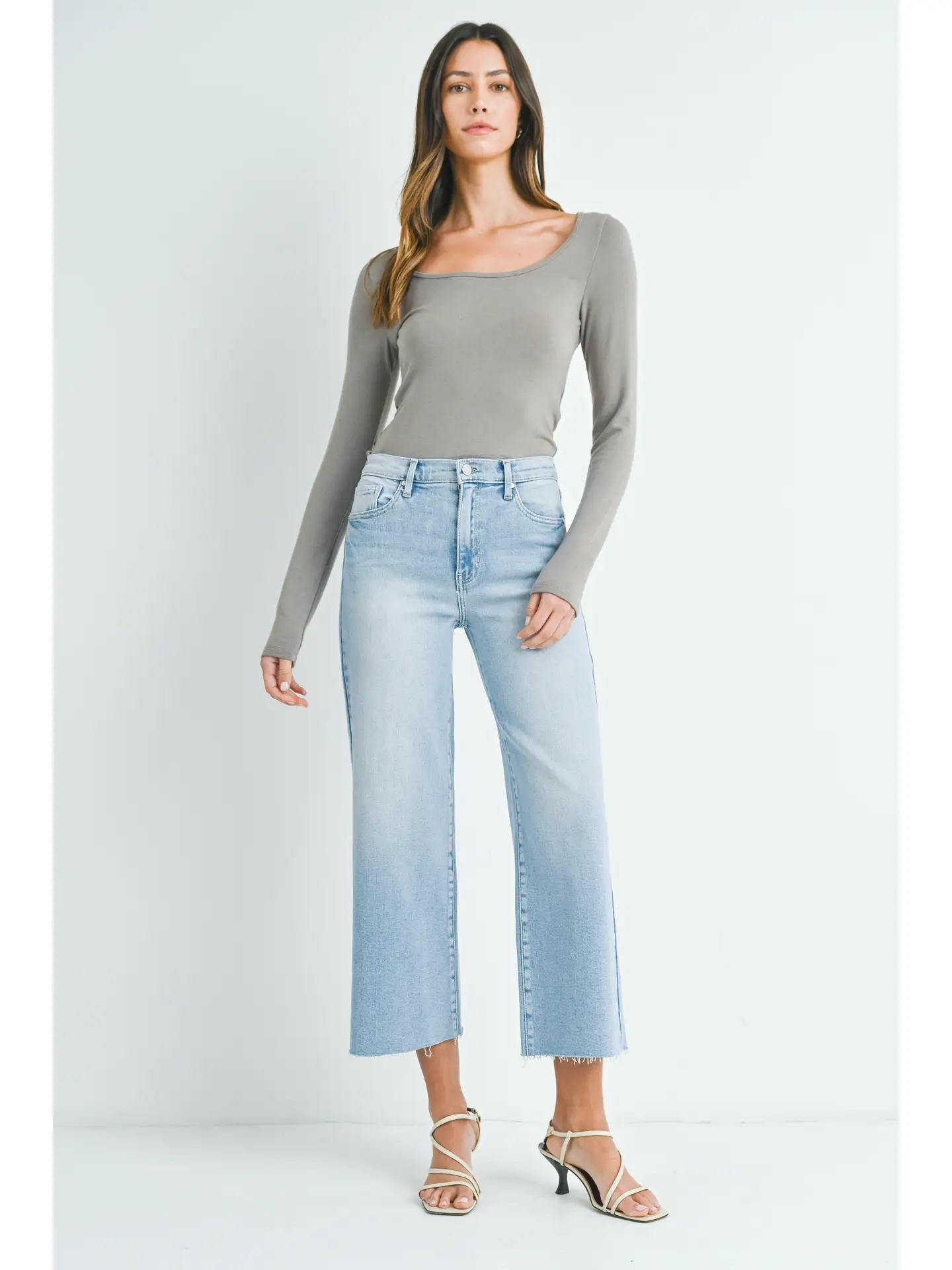 Just Black Denim Scissor Cut Wide Leg Denim