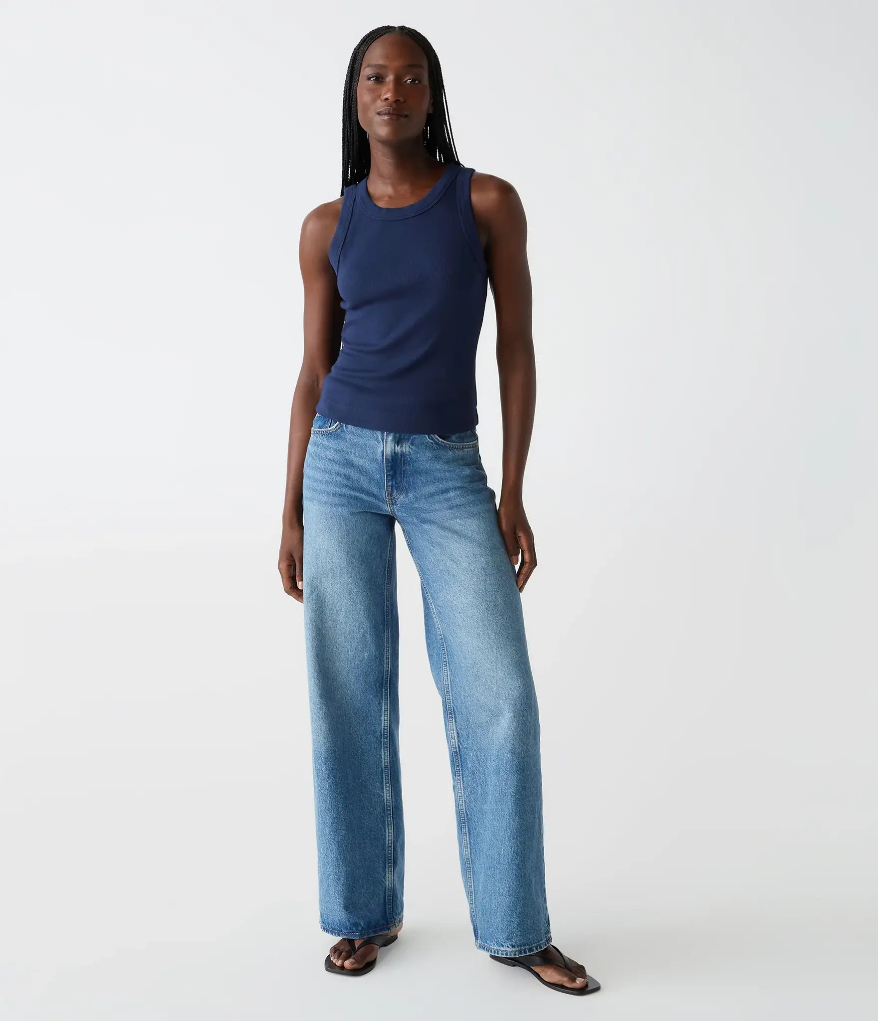 Michael Stars Gina Wide Binding Crop Tank