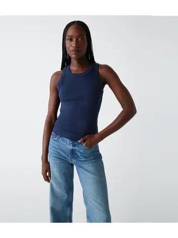 Michael Stars Gina Wide Binding Crop Tank