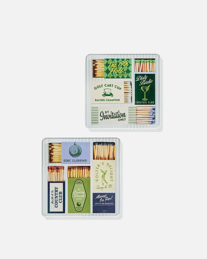tart BY TAYLOR Golf Matchbook Coasters-Set of 4