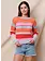Sundry Mesh Stripe Pullover Sweater