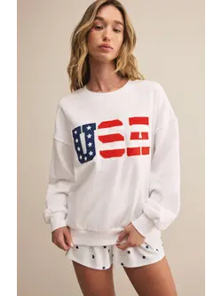 Z Supply Oversized USA Sweatshirt