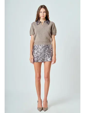 Endless Rose Multi Sequin Mini Skirt