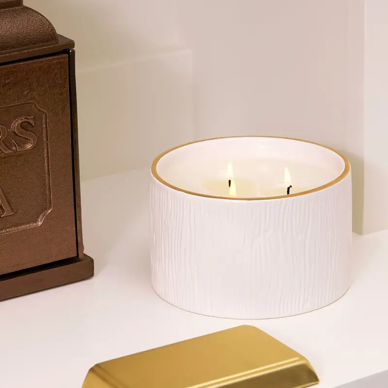 Thymes Frasier Fir Ceramic Candle 3 Wick