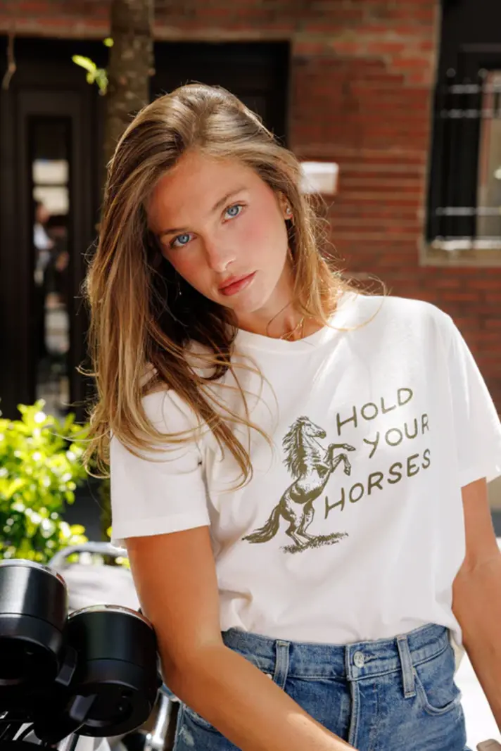Sunny Somewhere Hold Your Horses-Everyday Tee