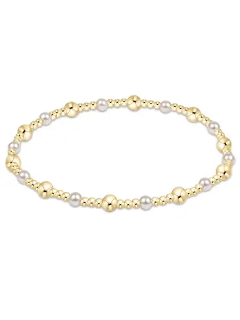enewton Classic Sincerity Pattern 4mm Bead Bracelet-Pearl