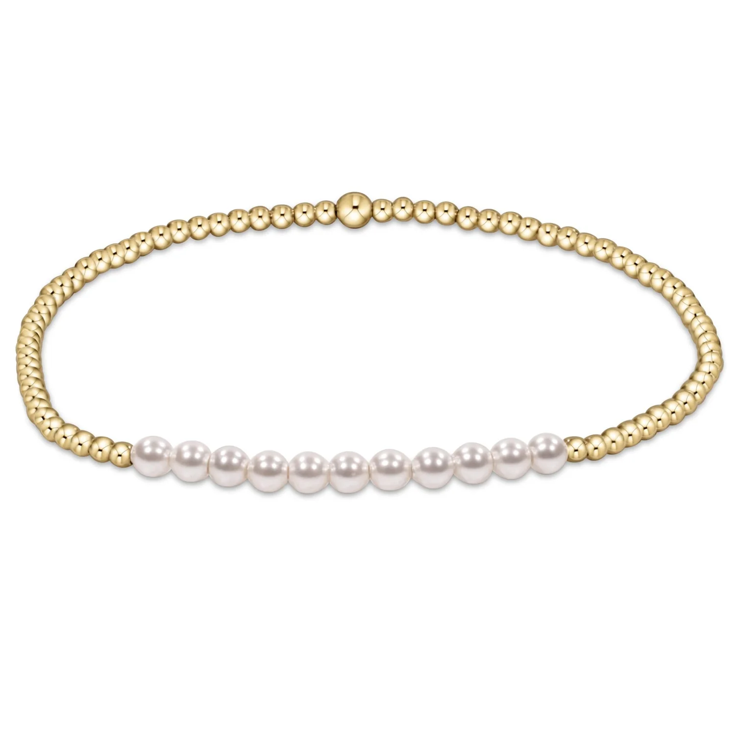 enewton Gold Bliss 2mm Bead Bracelet-Pearl
