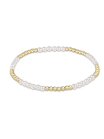 enewton Classic Blissful Pattern 2.5mm Bead Bracelet-3mm Pearl