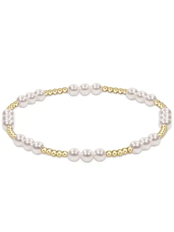 enewton Classic Joy Pattern 4mm Bead Bracelet-Pearl