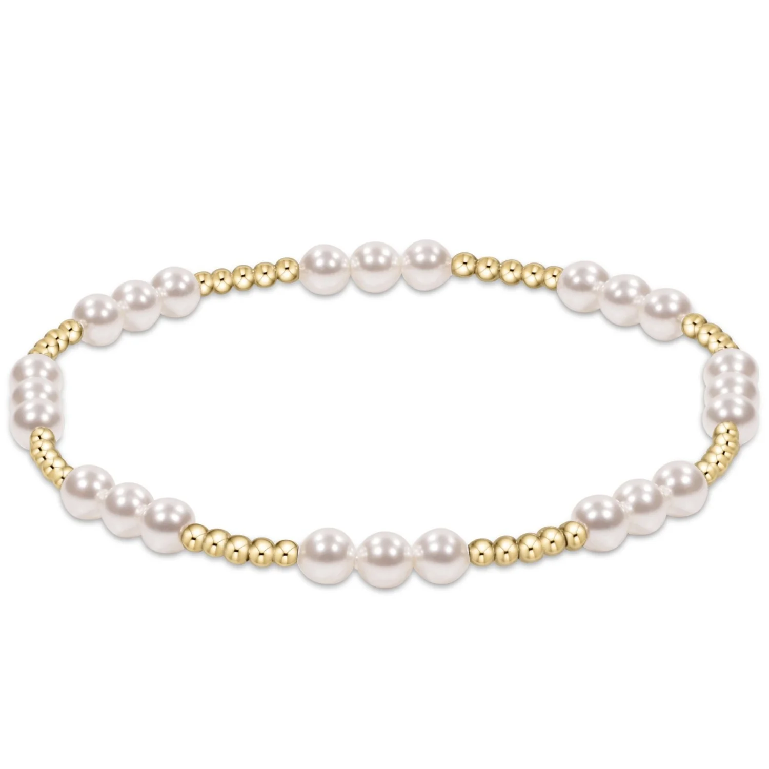 enewton Classic Joy Pattern 4mm Bead Bracelet-Pearl
