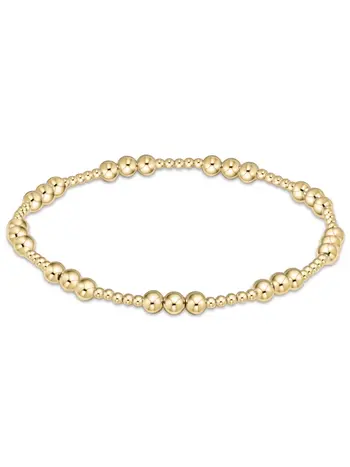 enewton Classic Joy Pattern 4mm Bead Bracelet-Gold