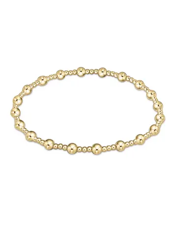 enewton Classic Sincerity Pattern 4mm Bead Bracelet-Gold
