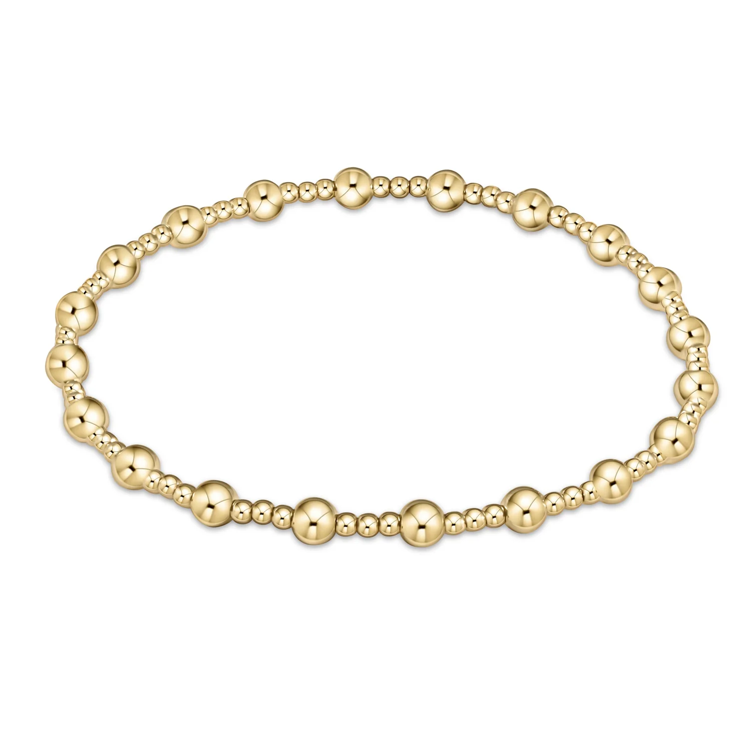 enewton Classic Sincerity Pattern 4mm Bead Bracelet-Gold