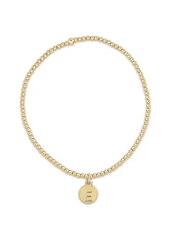 enewton 2mm Gold Beaded Initial Bracelet