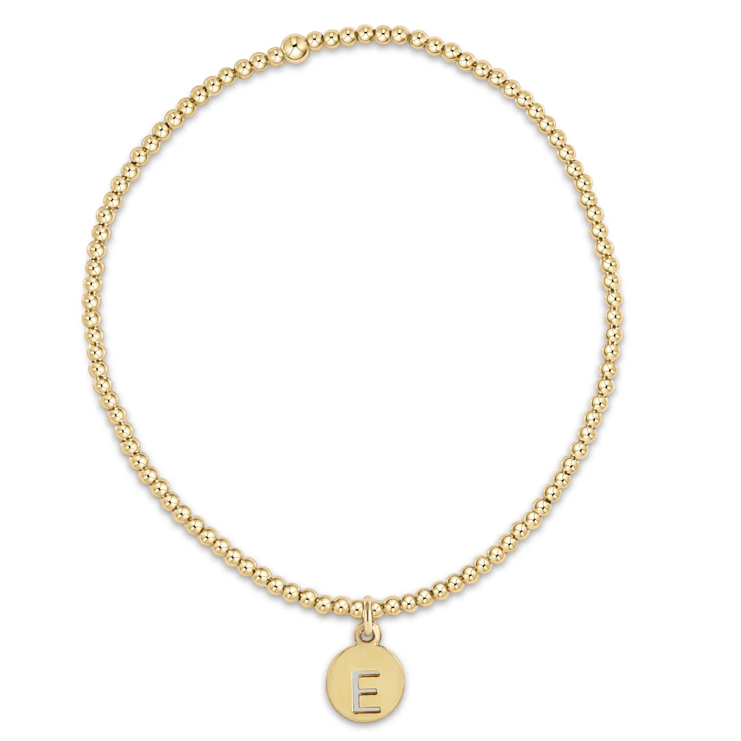 enewton 2mm Gold Beaded Initial Bracelet