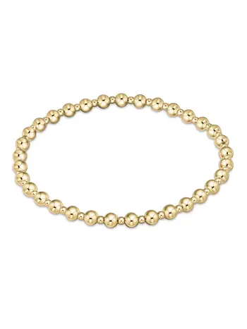 enewton Classic Grateful Pattern 4mm Bead Bracelet-Gold