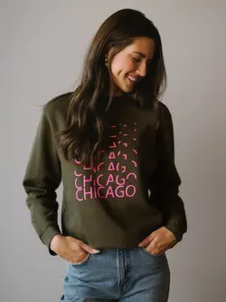 Sophia Reyes Chicago Lights Crewneck Sweatshirt