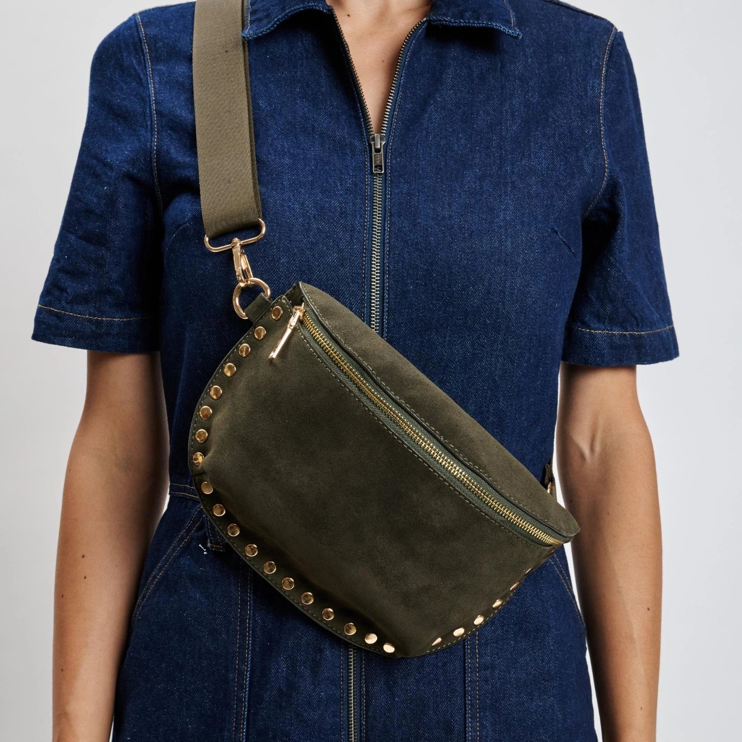 Gizelle Suede Crossbody Body Belt Bag