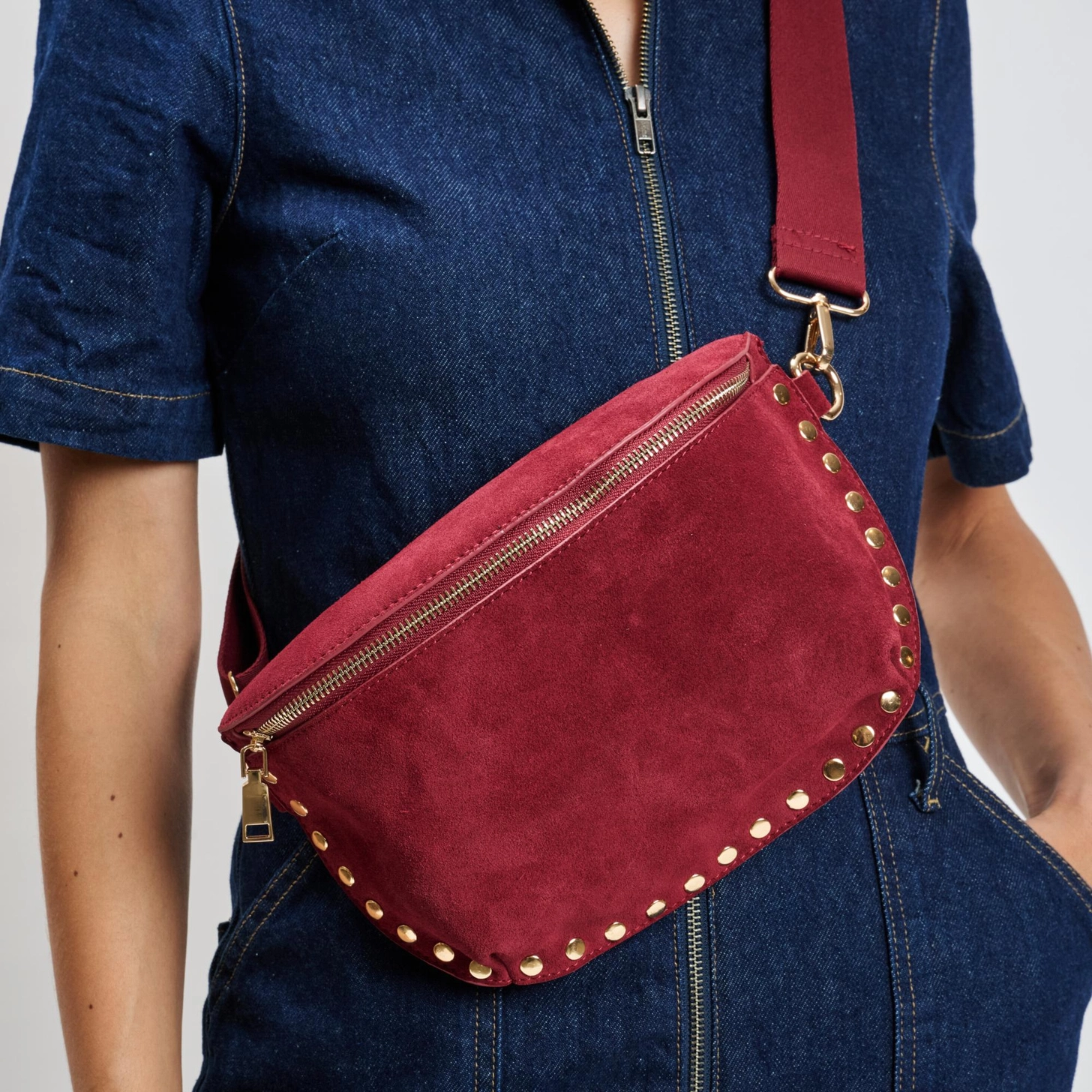 Gizelle Suede Crossbody Body Belt Bag