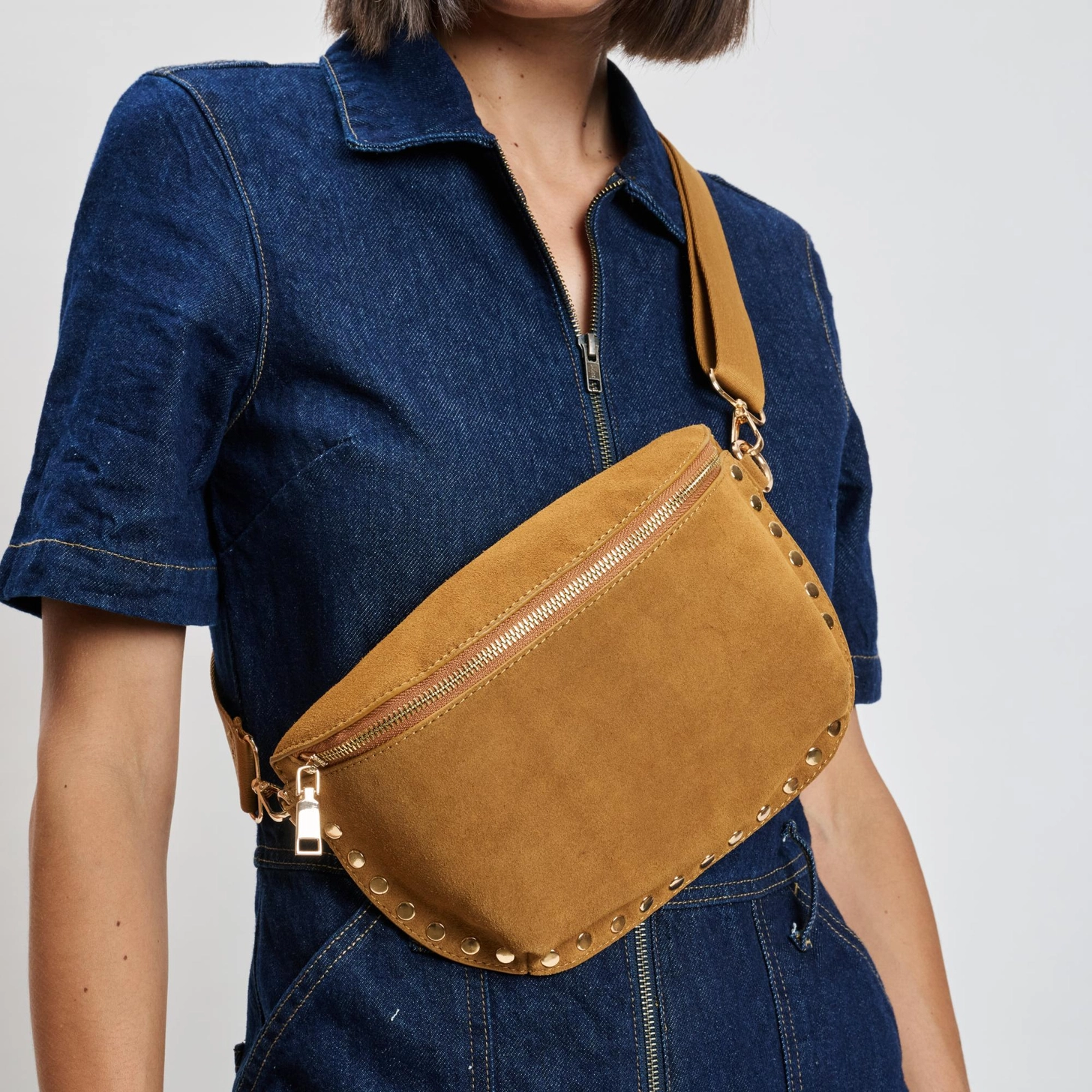 Gizelle Suede Crossbody Body Belt Bag