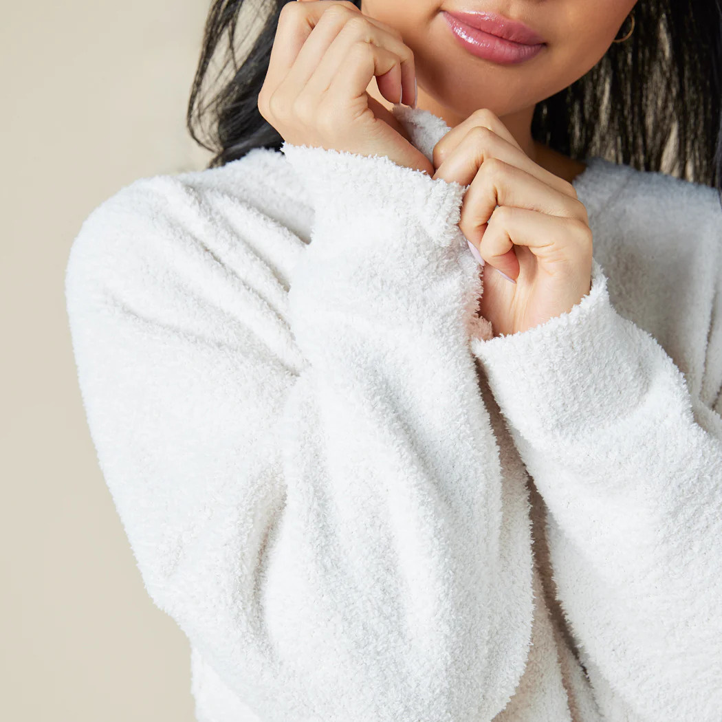 Softies Solid Marshmallow Reverse Seam Crewneck Set