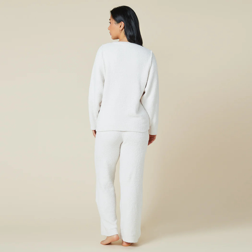 Softies Solid Marshmallow Reverse Seam Crewneck Set