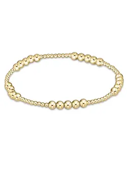 enewton Classic Blissful Pattern 2mm Bead Bracelet-4mm Gold