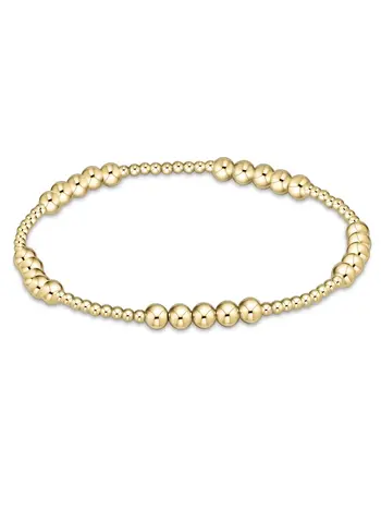 enewton Classic Blissful Pattern 2mm Bead Bracelet-4mm Gold