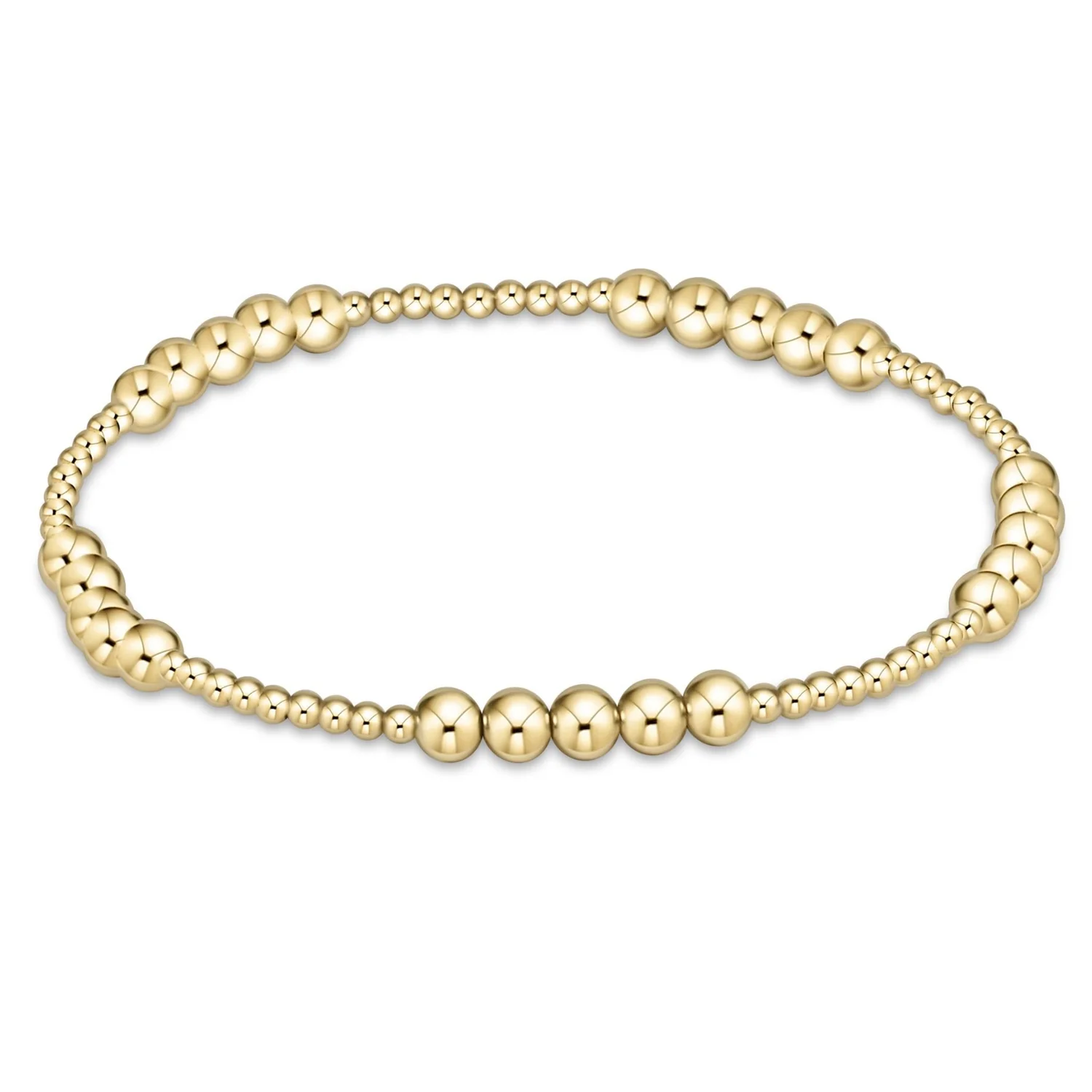 Blissful Pattern Bright Silver 2mm Bead Bracelet