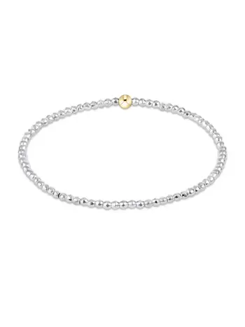 enewton Bright Silver Faceted Hematite 2mm Bead Bracelet