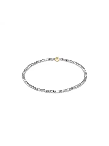 enewton Silver Faceted Hematite 2mm Bead Bracelet