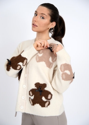 RD STYLE | HEDGE WALDRADA LONG SLEEVE CREW NECK CARDIGAN