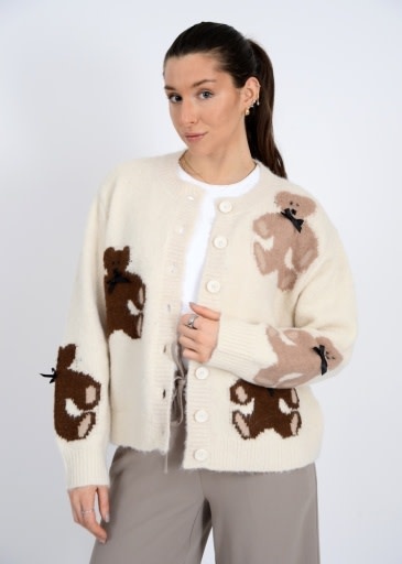 RD STYLE | HEDGE WALDRADA LONG SLEEVE CREW NECK CARDIGAN