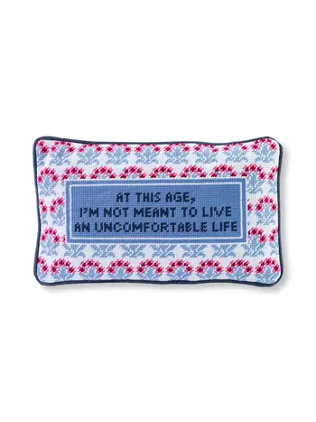 Uncomfortable Needlepoint Pillow
