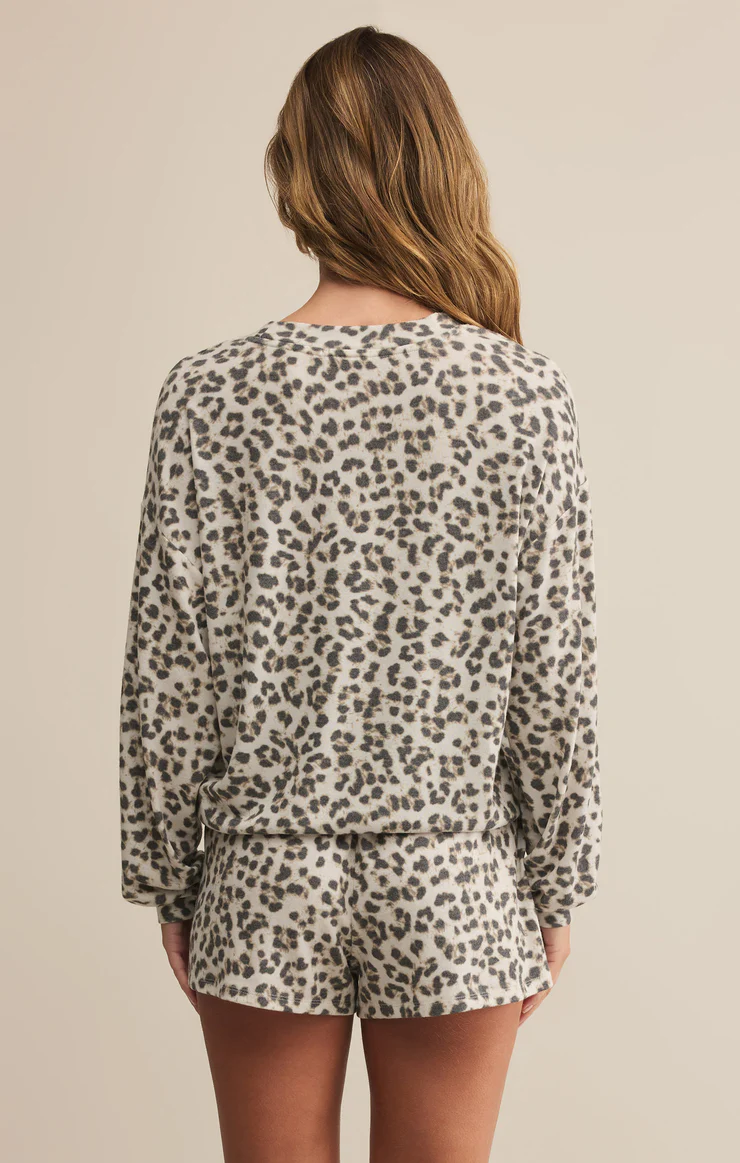 Z Supply Luxe Leopard L/S Top