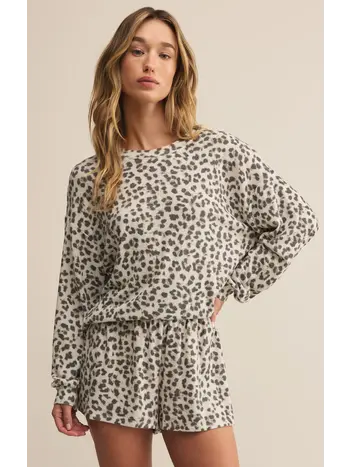 Z Supply Luxe Leopard L/S Top
