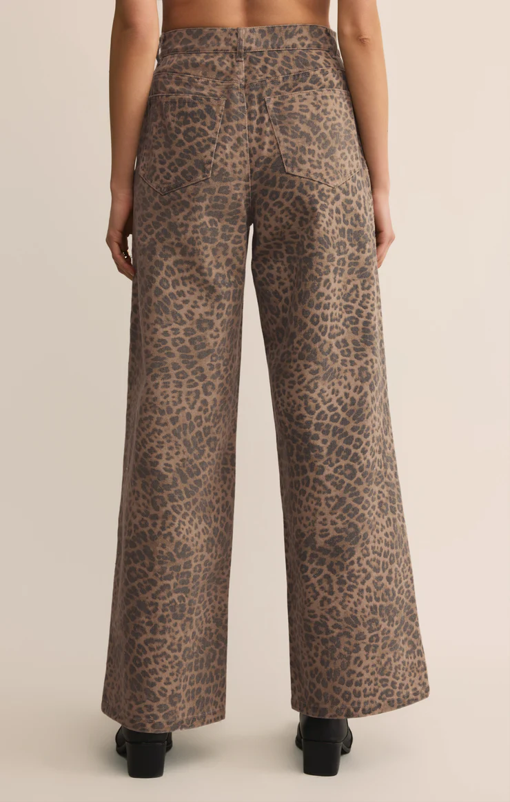 Z Supply Marli Denim Leopard Pant