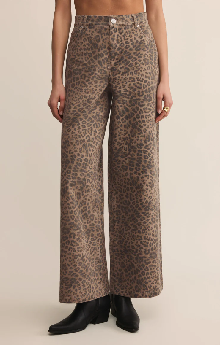 Z Supply Marli Denim Leopard Pant
