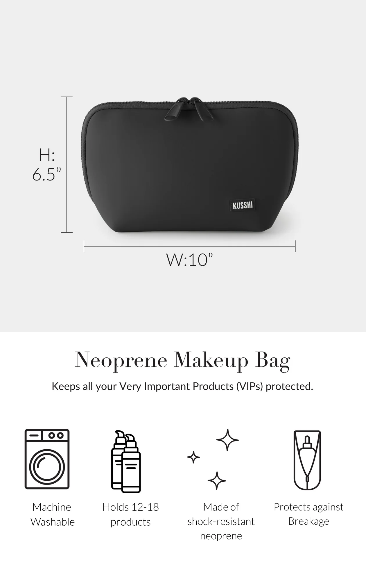 Kusshi Neoprene Makeup Bag