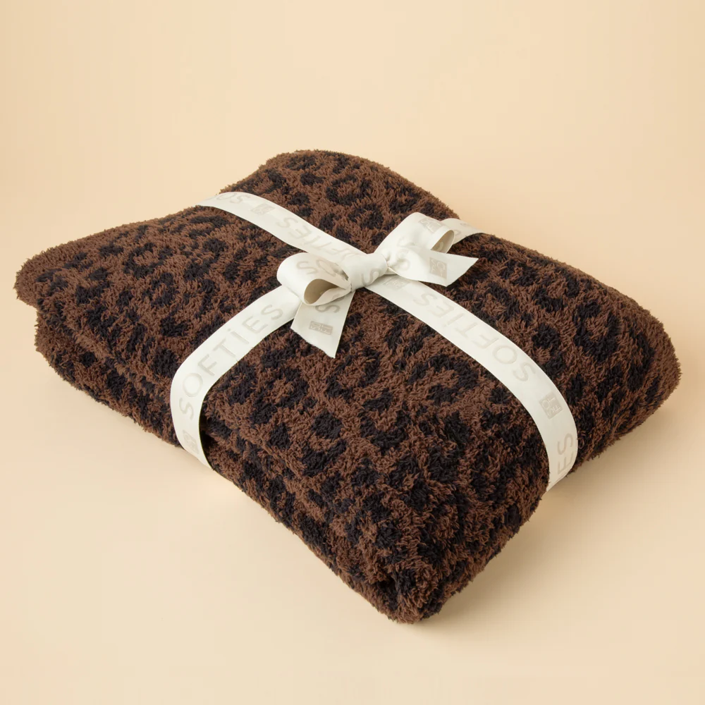 Softies Marshmallow Leopard Blanket