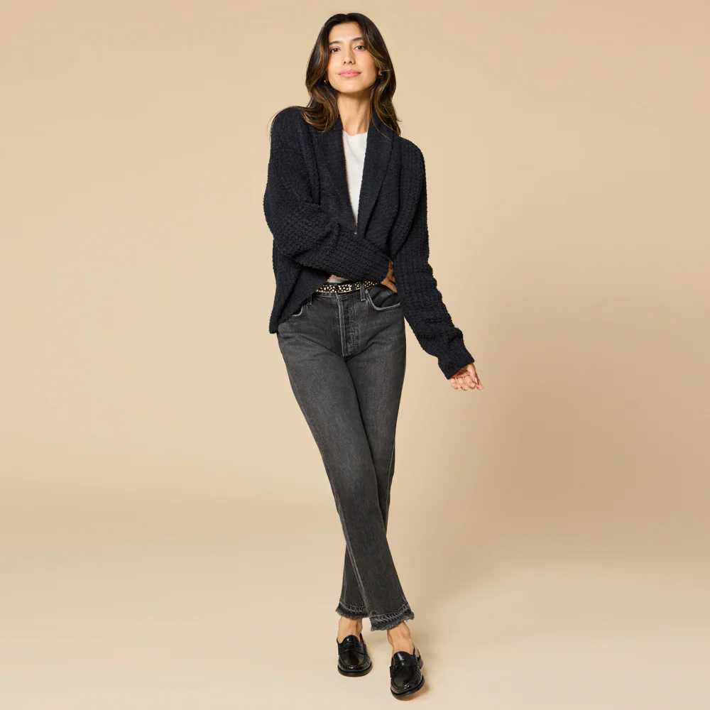 Softies Waffle Marshmallow Cocoon Cardigan