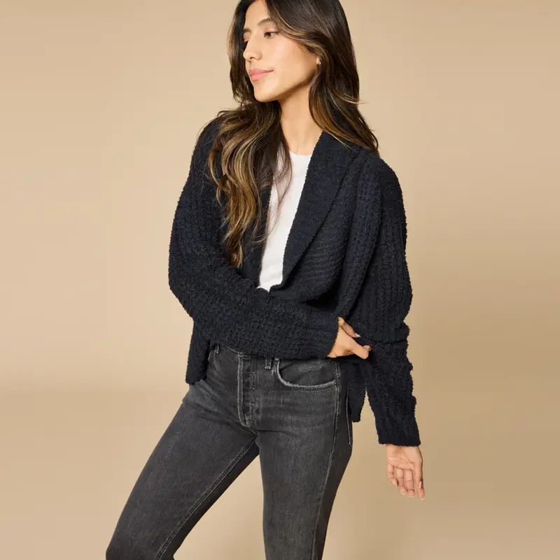 Softies Waffle Marshmallow Cocoon Cardigan