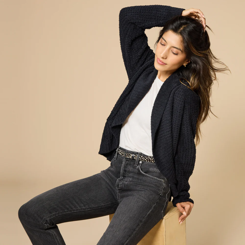 Softies Waffle Marshmallow Cocoon Cardigan