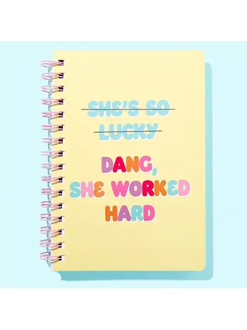 Taylor Elliott Designs She Worked Hard Spiral Notebook