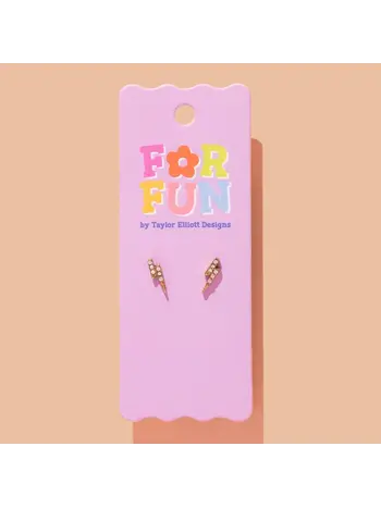 Taylor Elliott Designs For Fun Stud Earrings-Lightning Bolts
