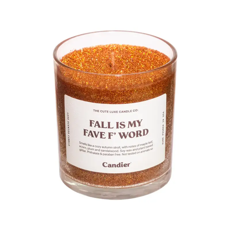 Candier Fall is My Fav F Word Candle