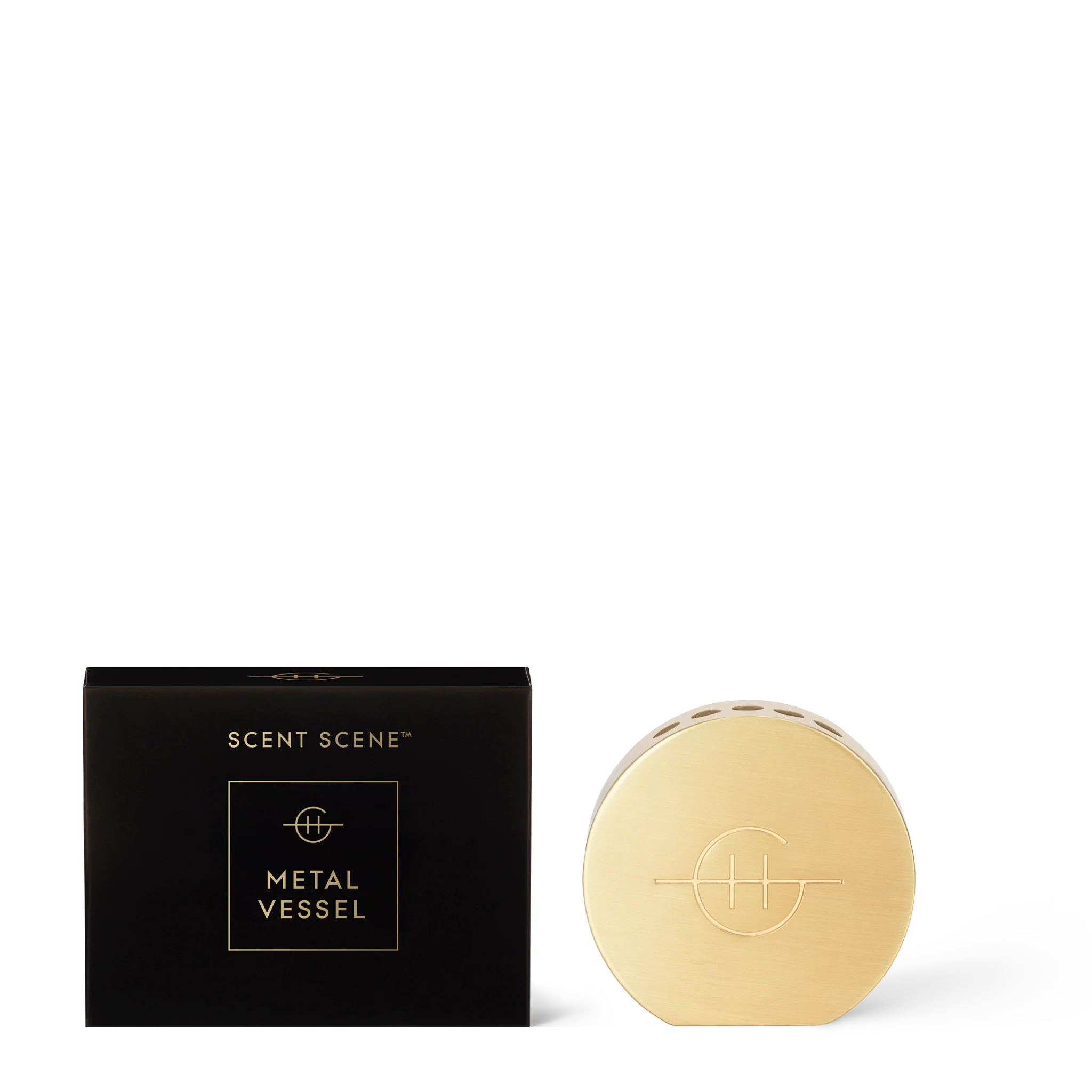 Glasshouse Fragrances Scent Scene Metal Vase-Gold