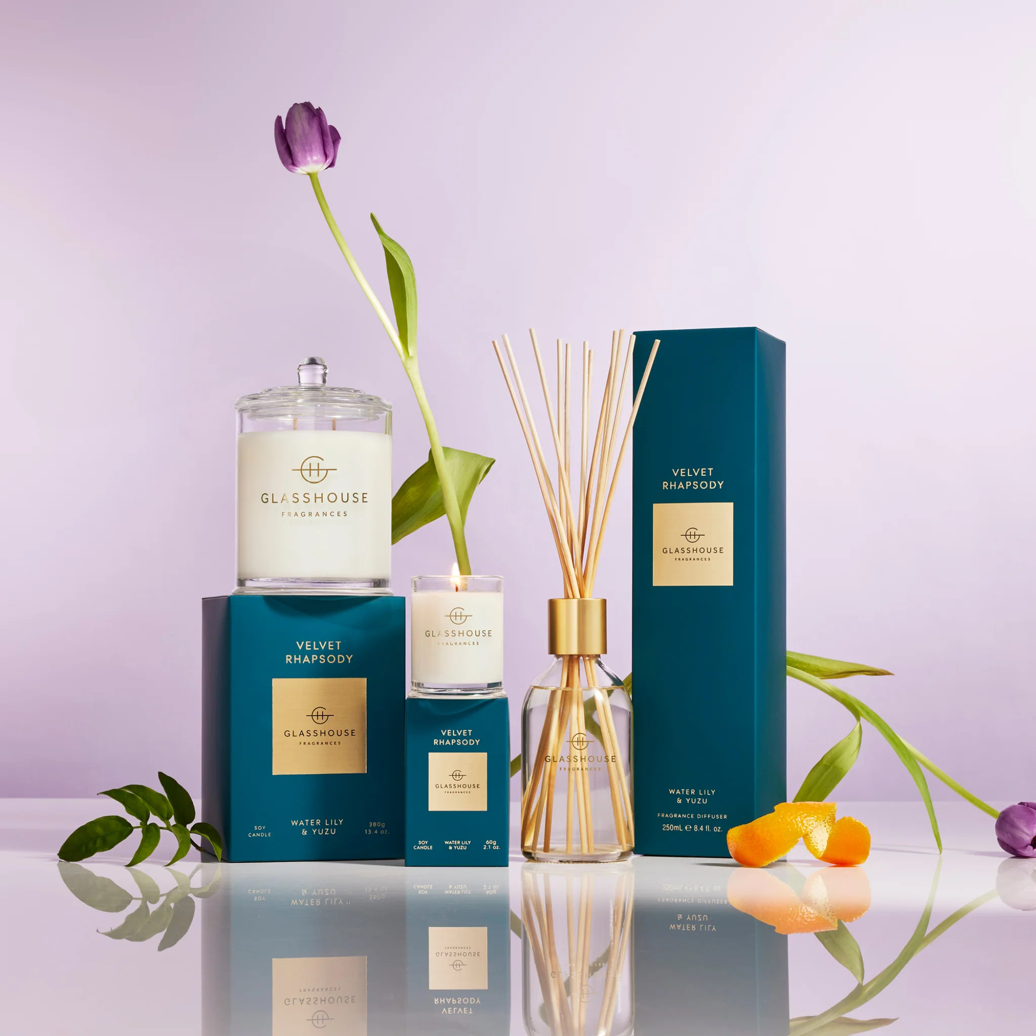 Glasshouse Fragrances Velvet Rhapsody 13.4oz Candle