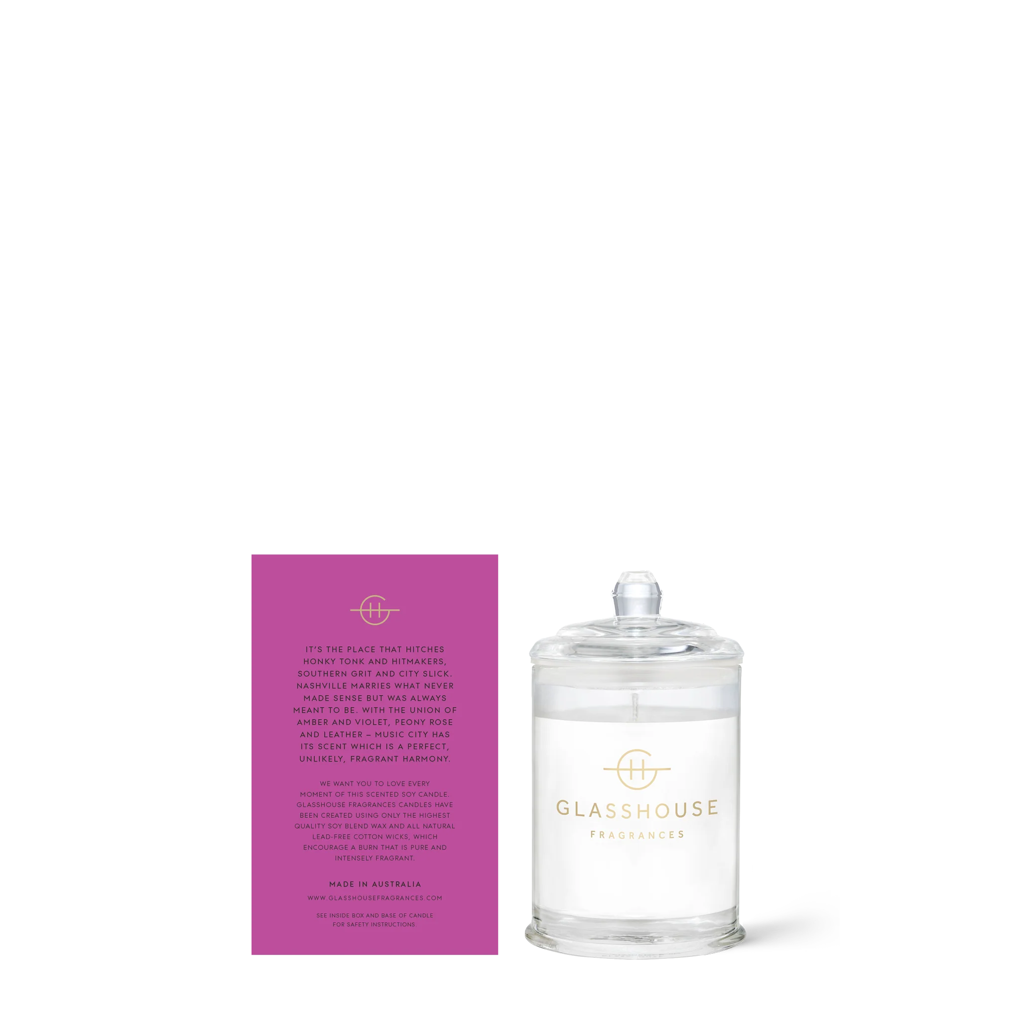 Glasshouse Fragrances Music City Magic 2.1oz Candle