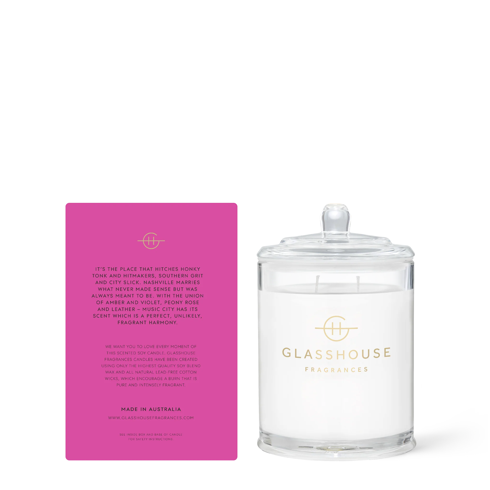 Glasshouse Fragrances Music City Magic 13.4oz Candle